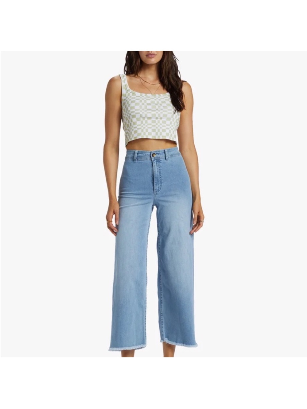 BILLABONG Free Fall Fray Hem Stretch Wide Leg Jeans Sz  XS - Picture 3 of 12